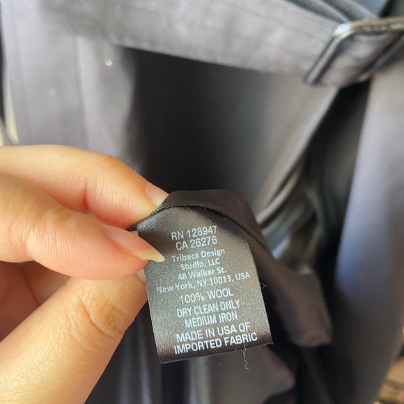 Nili Lotan matland frayed wool black trench coat - Picture 12 of 16